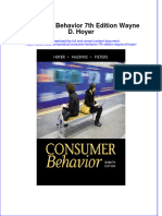 Consumer Behavior 7Th Edition Wayne D Hoyer Full Chapter