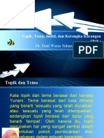 Topik, Tema, Judul & Kerangka Karangan