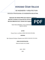 Aplicación Del Método PHVA para Mejorar La Calidad de