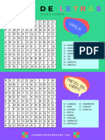 Sopa de Letras para Ninos Imprimible Familia y Cuerpo Humano