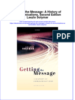 Getting The Message A History Of Communications Second Edition Laszlo Solymar full chapter