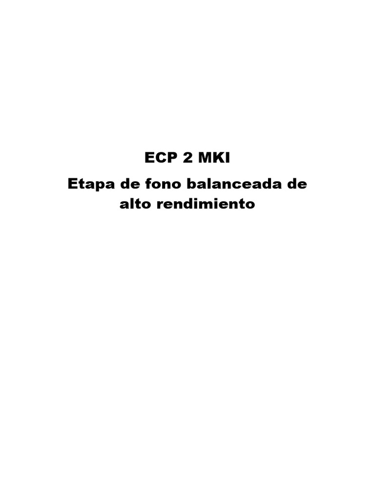 ECP 2 MKII: Guía de Instalación y Ajustes | PDF | Altoparlante | Decibel