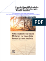 Affine Arithmetic Based Methods For Uncertain Power System Analysis Alfredo Vaccaro Full Chapter