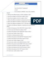 100 Interview Questions On SQL Language