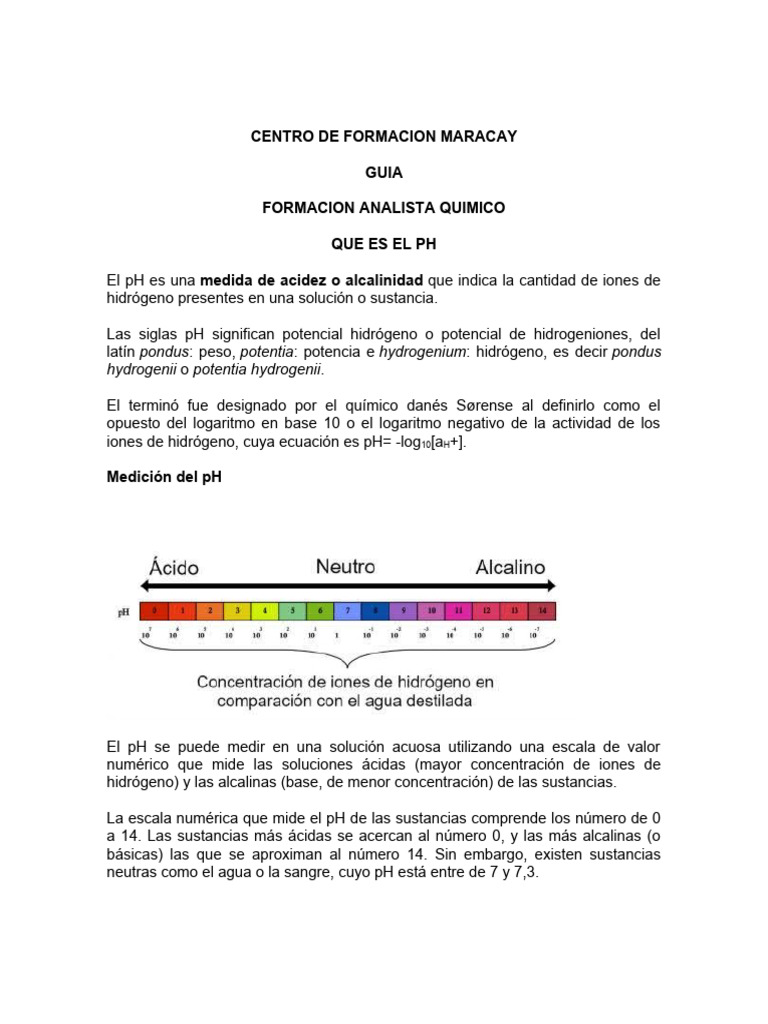 Guía sobre el pH: Ácidos y Bases | PDF | Ph | Ácido