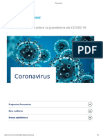 Coronavirus: Más Información Sobre La Pandemia de COVID-19