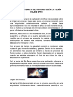 Origen de La Tierra y Del Universo Según La Teoría Del Big Bang