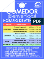 Afiche Horario Comedor