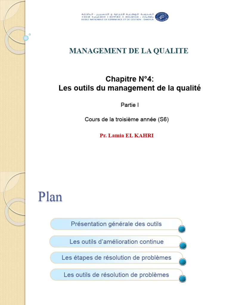 Outils du management de la qualité | PDF | Management de la qualité