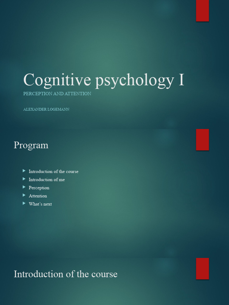 Perception and Attention in Cognitive Psychology | PDF | Perception ...