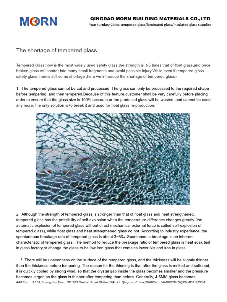 The Shortage of Tempered Glass | PDF | Glasses | Door