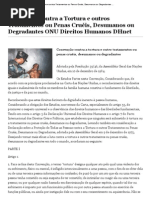 Convenção contra a Tortura e outros Tratamentos ou Penas Cruéis, Desumanos ou Degradantes ONU Direitos Humanos DHnet _ www.dhnet