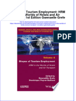 Shapes Of Tourism Employment Hrm In The Worlds Of Hotels And Air Transport 1St Edition Gwenaelle Grefe full download chapter