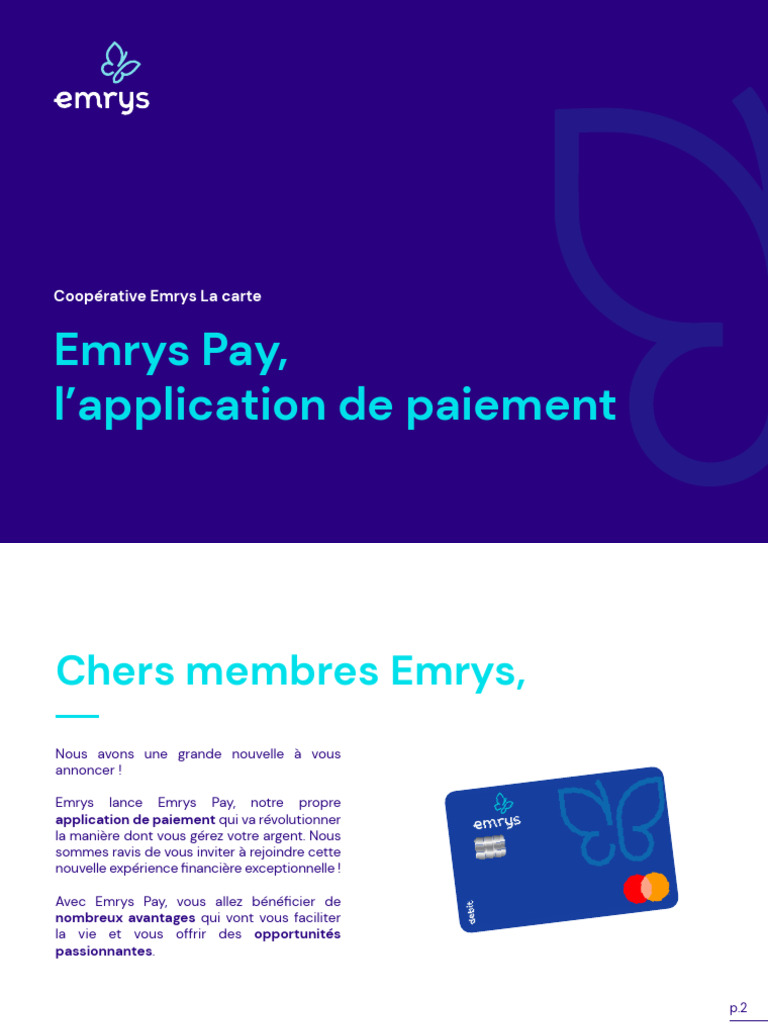 Emrys Pay : Votre application financière | PDF | MasterCard