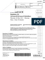 June 2011 QP - S2 Edexcel