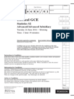 June 2014 (GCE) QP - S2 Edexcel