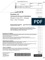 June 2015 (GCE) QP - S2 Edexcel