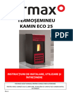 Manual Termosemineu Termax Kamin Eco 25 - Instructiuni de Instalare, Utilizare Si Intrtinere