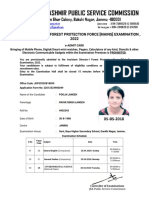 Assistant Director-I Forest Protection Force (Mains) Examination, 2022