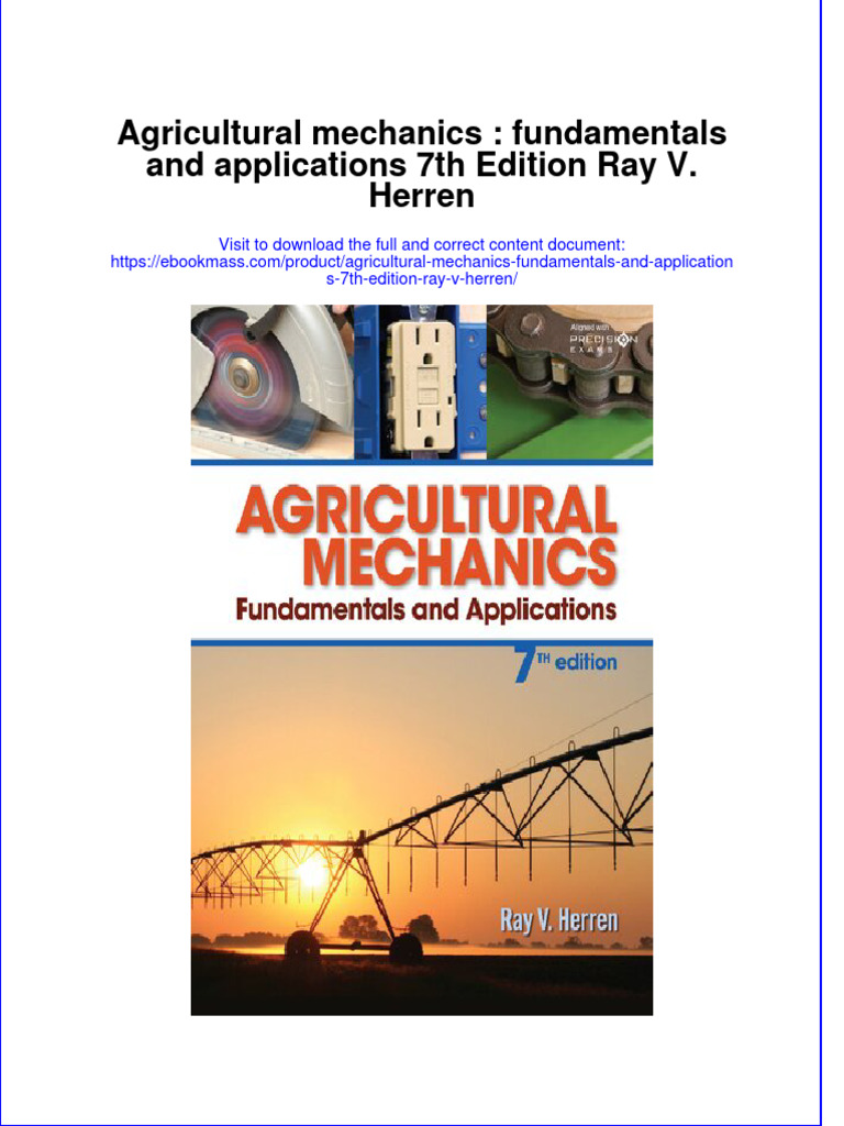 Agricultural Mechanics Fundamentals and Applications 7Th Edition Ray V