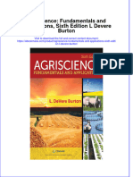 Agriscience Fundamentals and Applications Sixth Edition L Devere Burton Full Chapter