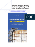Corrosion Policy Decision Making Science Engineering Management and Economy Reza Javaherdashti Full Chapter