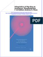 The Sociolinguistics Of Hip Hop As Critical Conscience Dissatisfaction And Dissent 1St Edition Andrew S Ross  ebook full chapter