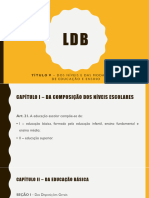 LDB TÍTULO V – Dos Níveis e das Modalidades de Educação e Ensino