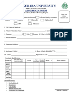 Admission Form