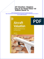 Aircraft Valuation Airplane Investments As An Asset Class 1St Edition David Yu full chapter