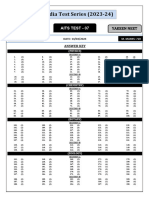 ANY 07 AITS 07 Dropper Yakeen NEET 2023 24 Date 14-04-2024 Answer