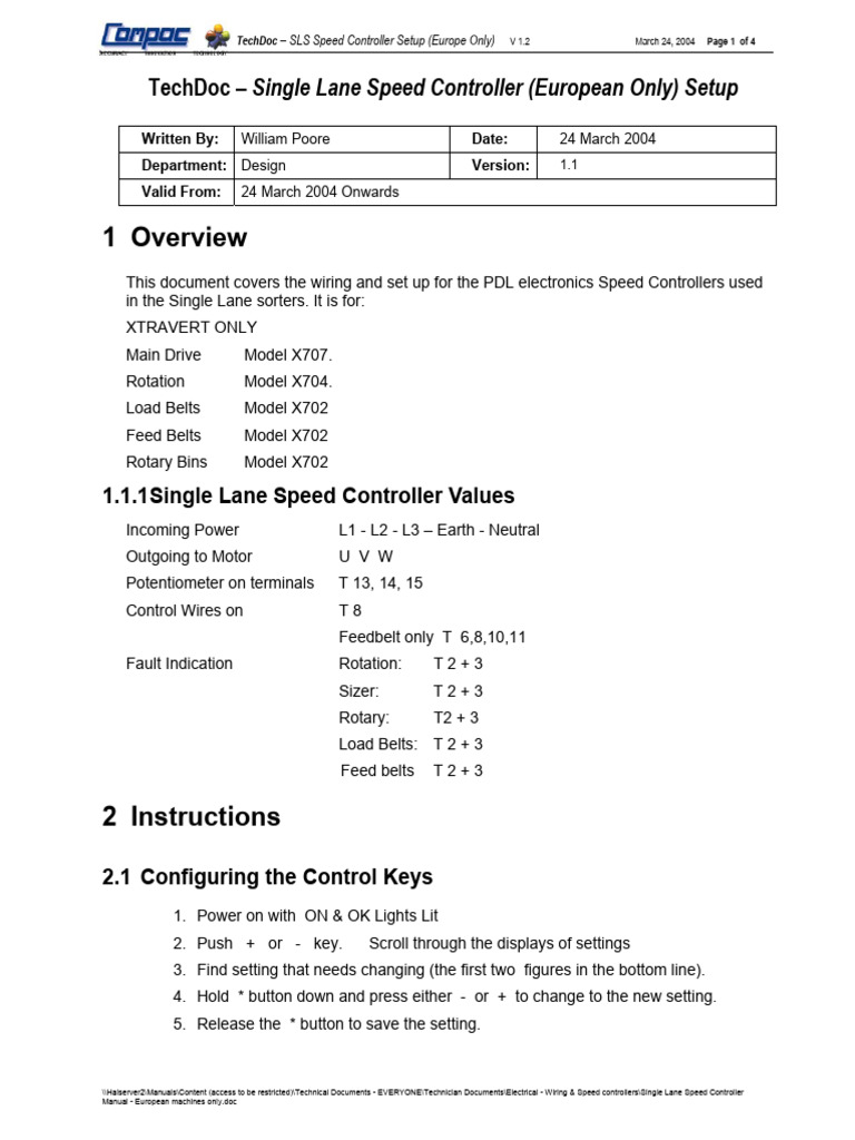 SLS Speed Controller Setup Guide | PDF | Electromagnetism | Electrical ...