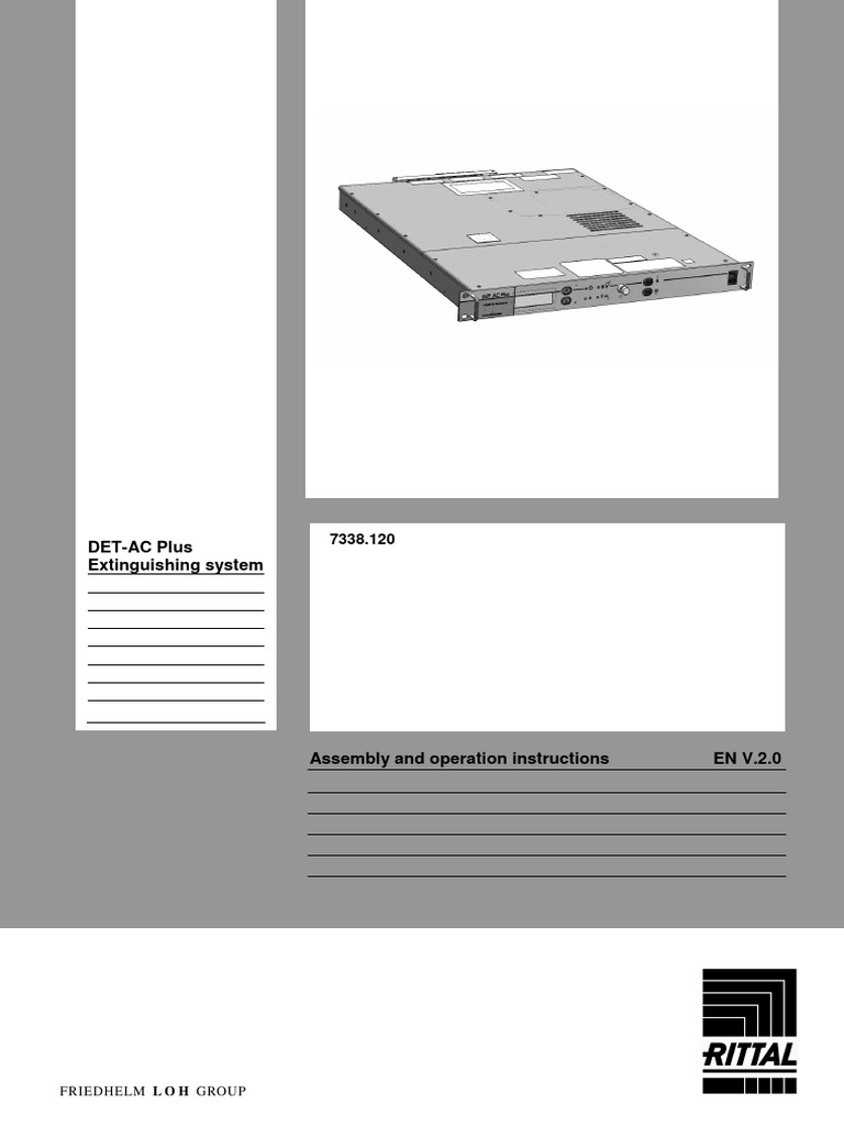 Rittal DET-AC Plus Extinguishing System | Download Free PDF | Relay ...
