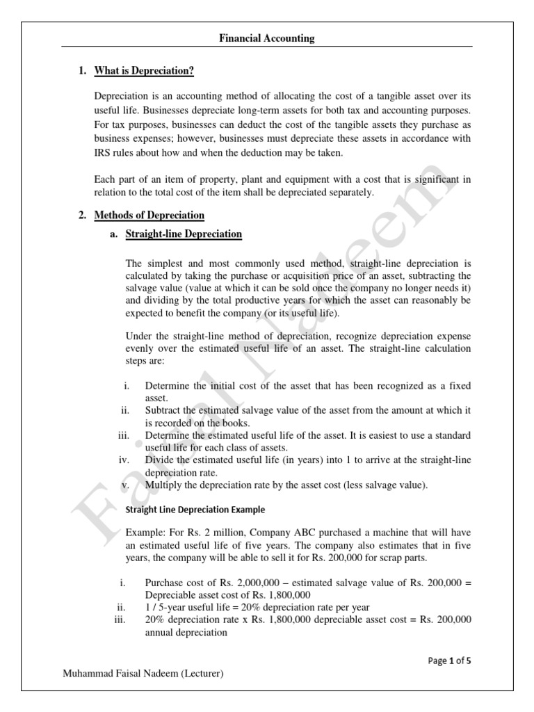 WHAT IS DEPRECIATION EXPLAIN WITH EXAMPLE visual data 2