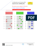 Canguru Matematico Sem Fronteiras 2020-Grelha de Correção