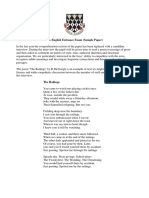 Magdalen College School 11 Plus English Sample Paper