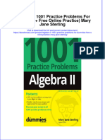 Algebra Ii 1001 Practice Problems For Dummies Free Online Practice Mary Jane Sterling full chapter