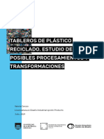 Tableros de Plástico, Estudio Posibles Procesamientos y Transformaciones