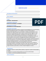 Dados Do Aluno: Nutrição - Bacharelado Projeto de Extensão Ii - Nutrição Programa de Sustentabilidade