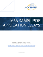 MBA Sample Essays Bundle