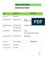 Cronograma de Evaluaciones