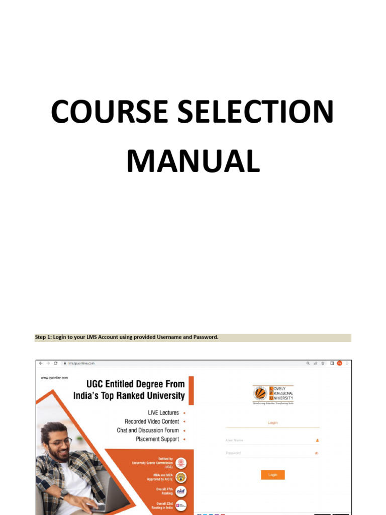 Process Course Selection Pdf Computing Software