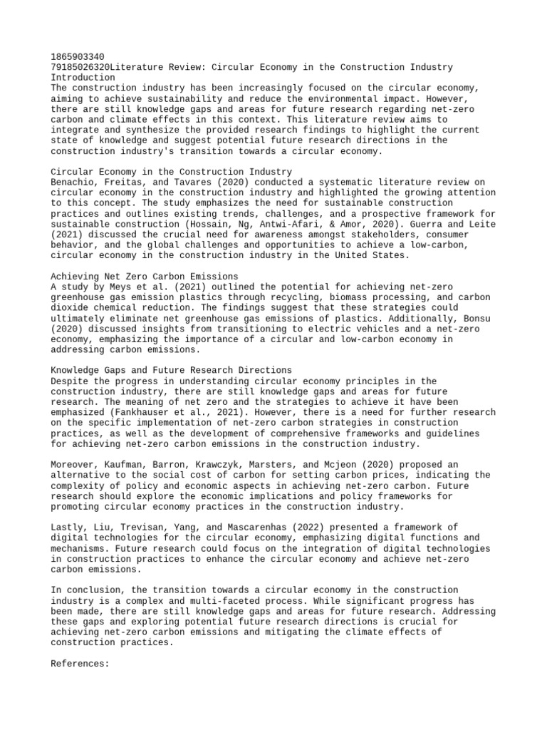 Circular Economy Literature Study 21-04-2024 | PDF | Sustainability ...