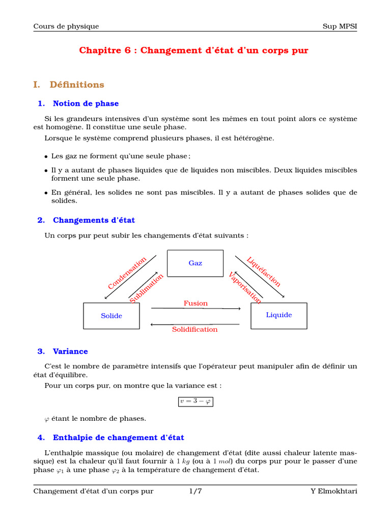 Enthalpie et diagrammes d'état | PDF | Enthalpie de changement d'état ...