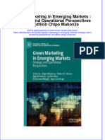 Green Marketing In Emerging Markets Strategic And Operational Perspectives 1St Edition Chipo Mukonza full chapter