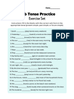 REview English Grammar Simple Tense Worksheet