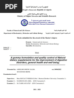 A Gummy Formulation and Quality Control of Natural Dietary Supplements For The Improvement of Digestive Disorders, General Health and Well Being