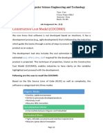 Constructive Cost Model (COCOMO) : School of Computer Science Engineering and Technology