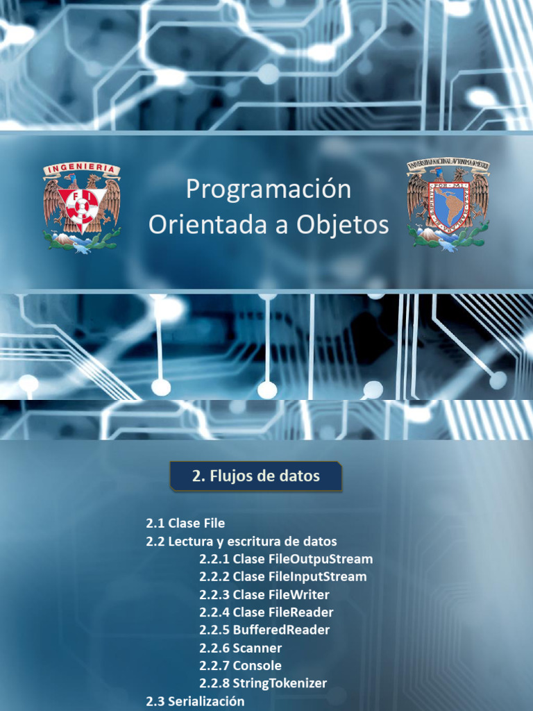 Flujos de Datos en Java: Clases y Métodos | PDF | Java (lenguaje de ...