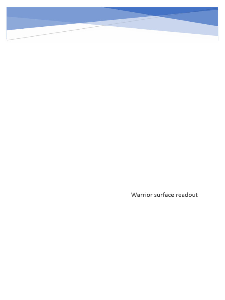 Warrior Surface Readout Guidelines | PDF | Computing | Software